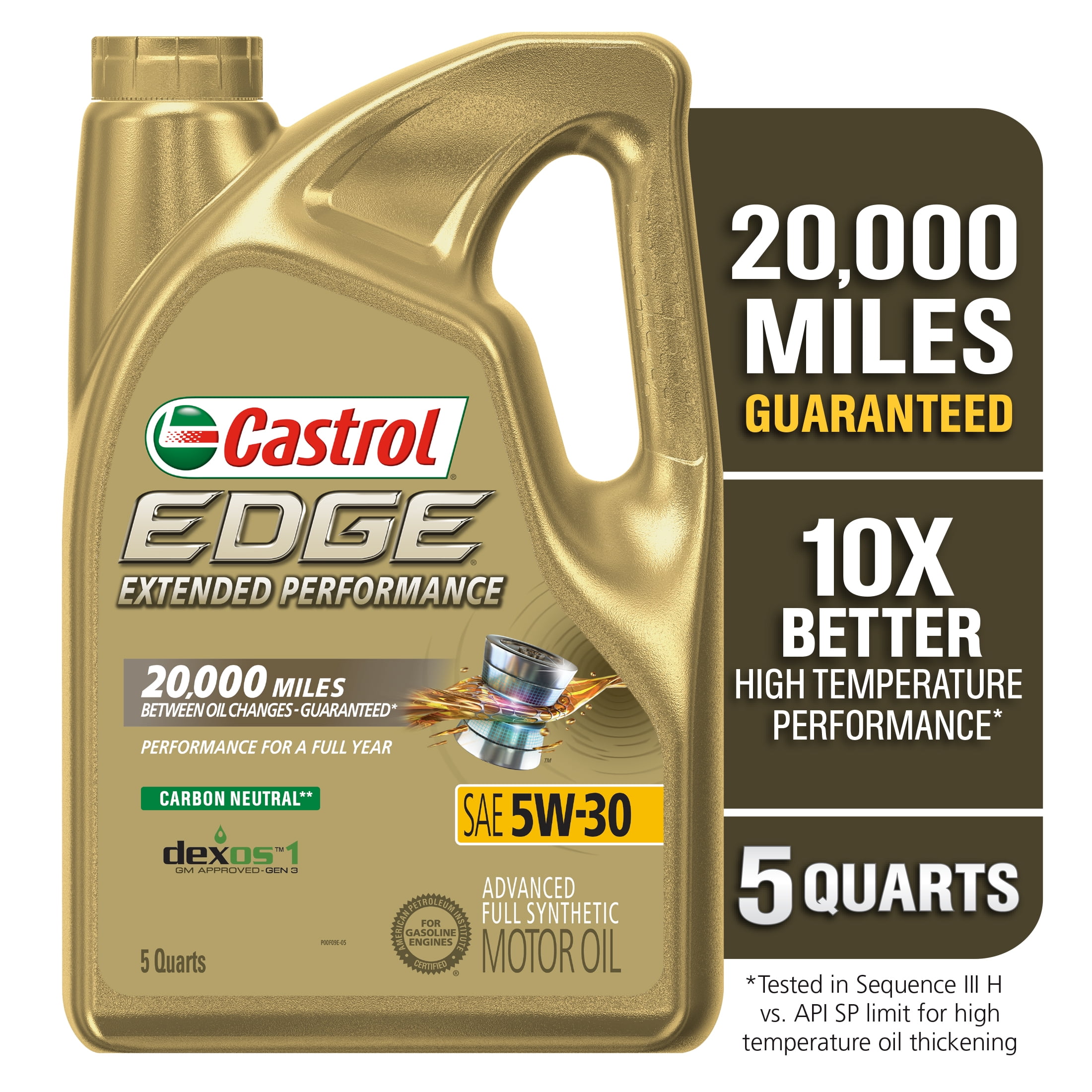 Castrol EDGE Extended Performance 5W30 Advanced Full Synthetic Motor