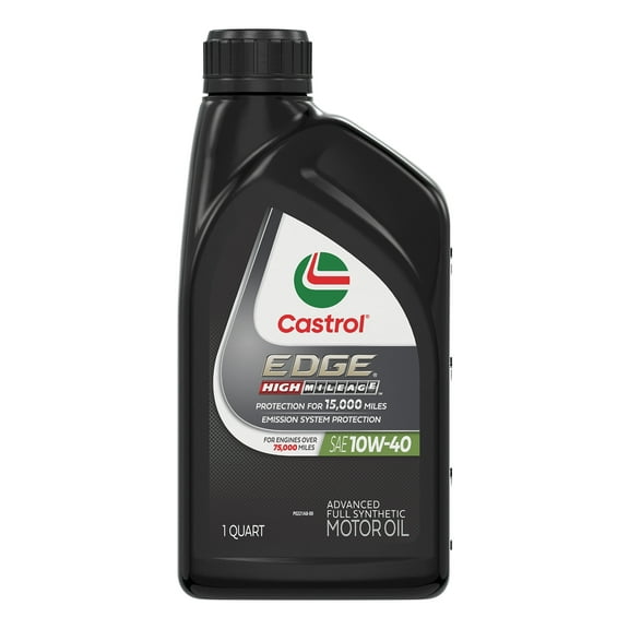 Castrol EDGE High Mileage 10W-40 Advanced Full Synthetic Motor Oil, 1 Quart