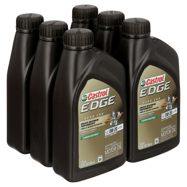 Castrol Edge 0W-20 LL-17 FE+ Advanced Full Synthetic Motor Oil, 1