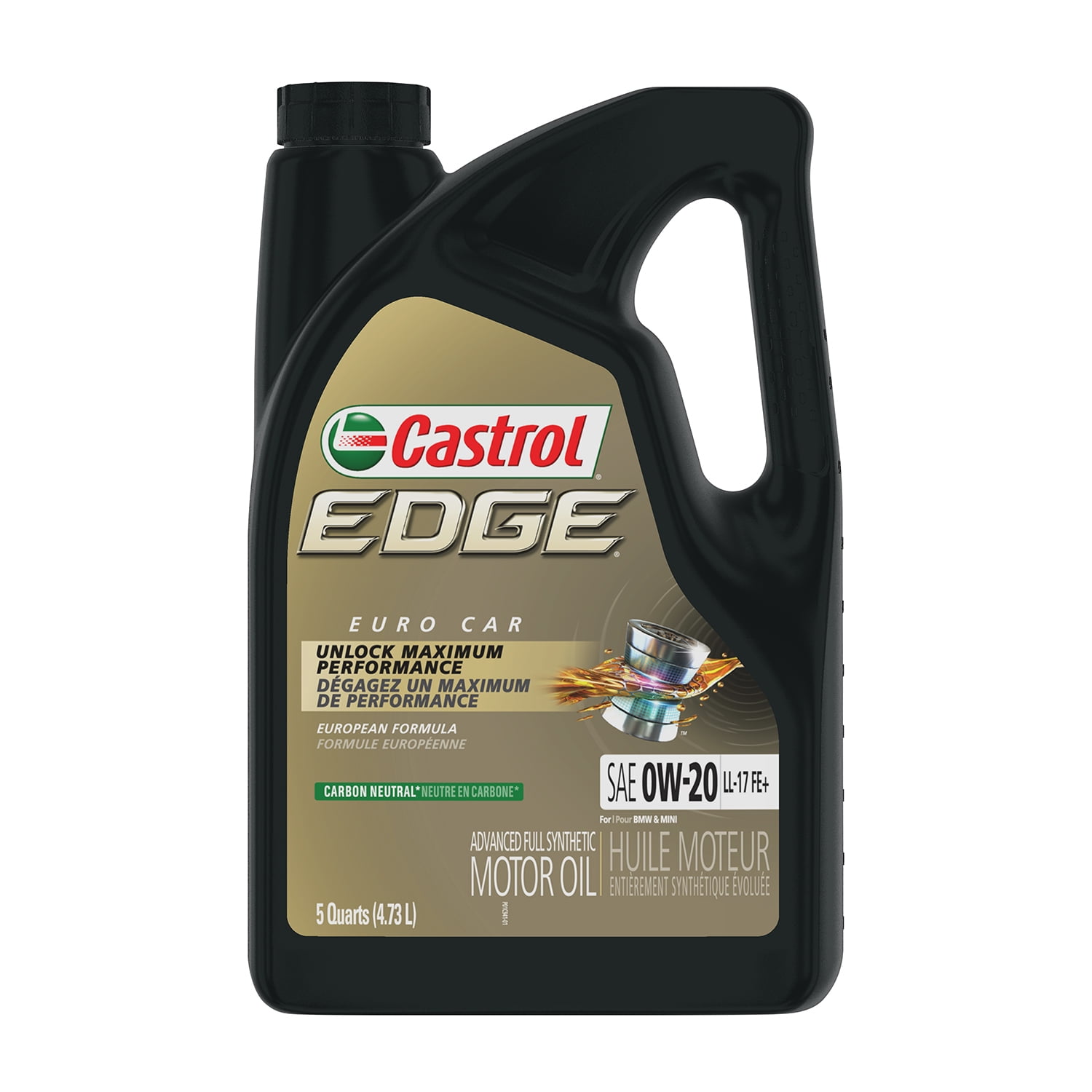 Castrol Edge 0W 20 LL 17 FE Advanced Full Synthetic Motor Oil 5