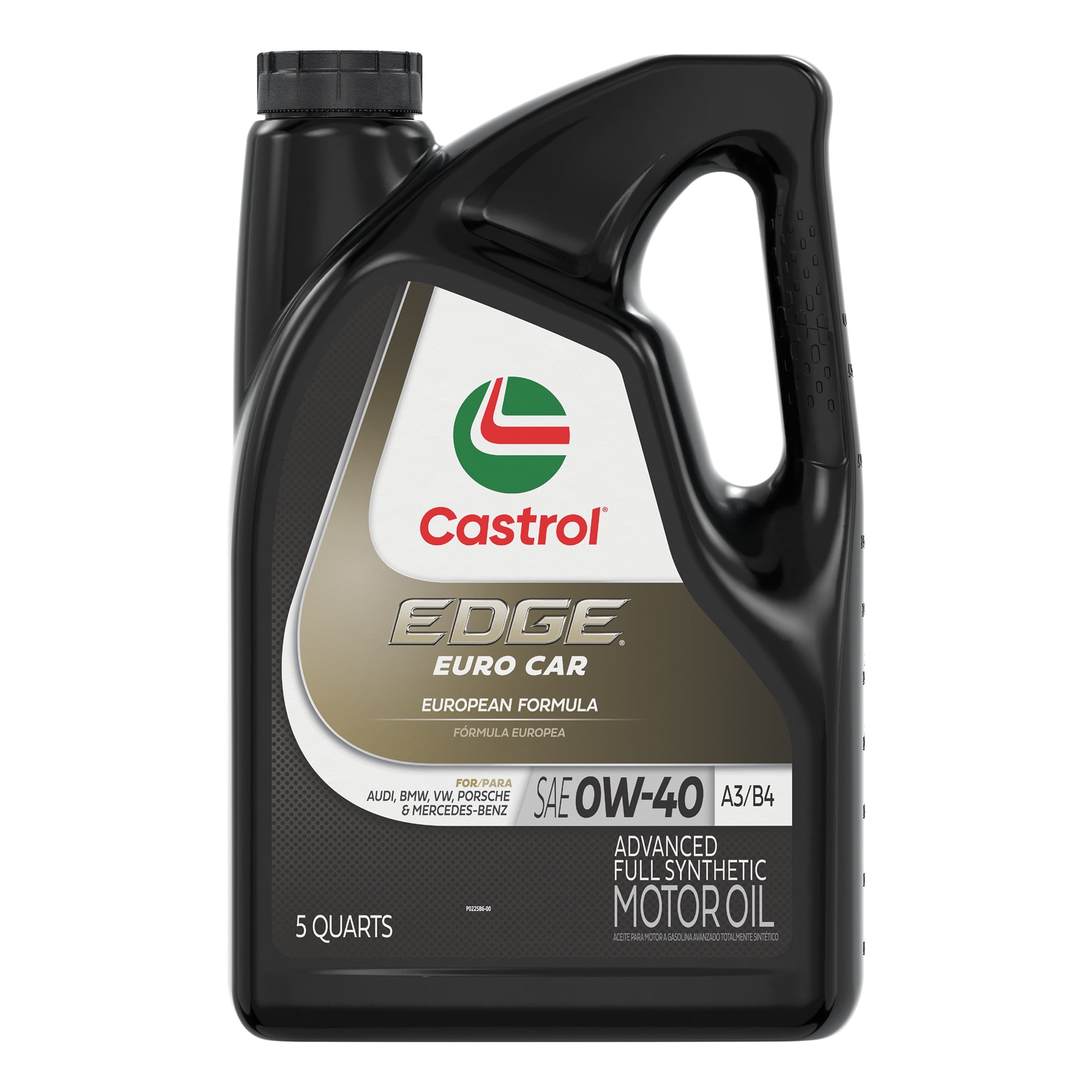Castrol EDGE Euro 0W-40 A3/B4 Advanced Full Synthetic Motor Oil, 5 Quarts, Case of 3