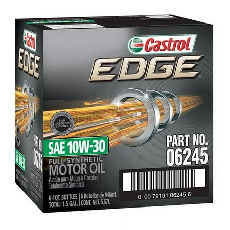 Castrol Edge 10w30 Motor Oil, 1 qt, 6-Pack