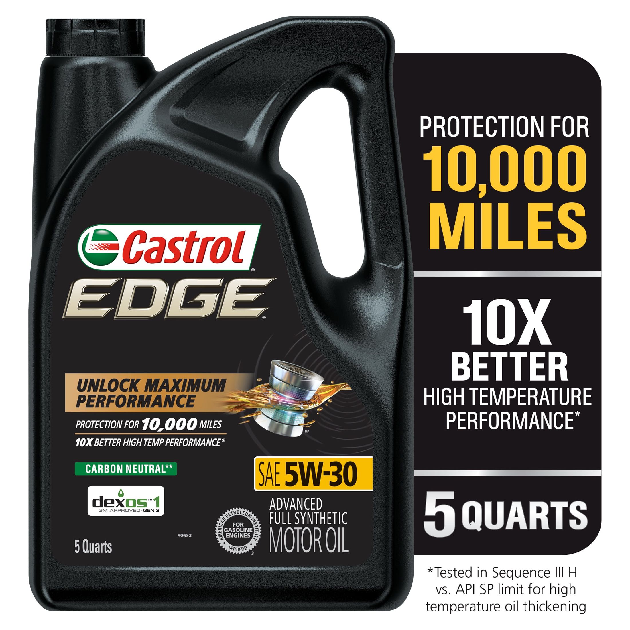 Castrol Edge 5W-30 Advanced Full Synthetic Motor Oil, 5 Quarts - image 1 of 13