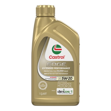 Castrol Edge Extended Performance 5W-20 Advanced Full Synthetic Motor Oil, 1 Quart