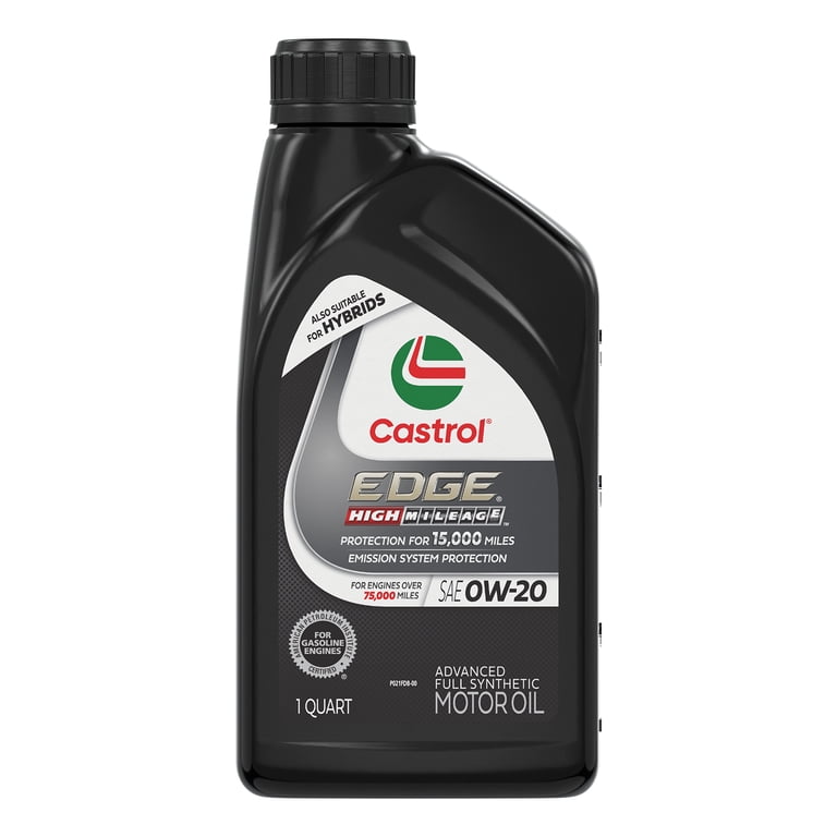 Castrol Edge High Mileage 0W-20 Advanced Full Synthetic Motor Oil