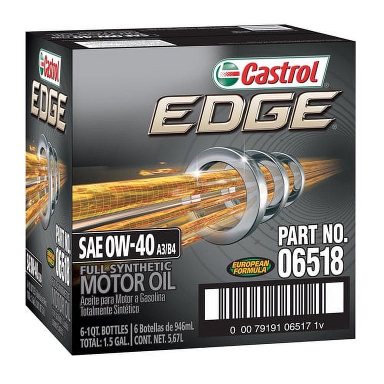 Castrol Edge High-Performance Motor Oil 0W-40, 1 qt (