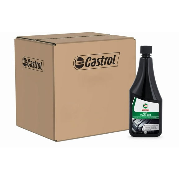 Castrol Fuel Stabilizer For 2 & 4 Cycle Gasoline Engines Alcohol-free Formula Keeps fuel fresh & stable for up to 2 years Treat up to 25 Gallons Case of 6 (10oz)