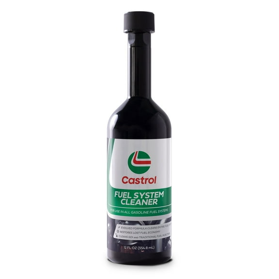 Castrol Fuel System Cleaner - 12 fl oz  Cleans Entire Fuel System  Restores Fuel Economy  Safe for GDI, Traditional Injectors & Hybrid Vehicles
