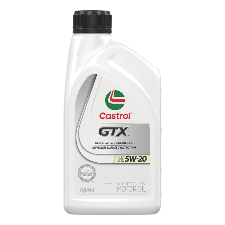 Castrol GTX 5W-20 Synthetic Blend Motor Oil, 1 Quart - Walmart.com