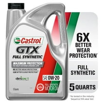 Castrol GTX Full Synthetic 0W-20 Motor Oil, 5 Quarts