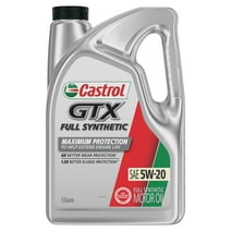 Castrol GTX Full Synthetic 5W-20 Motor Oil, 5 Quarts