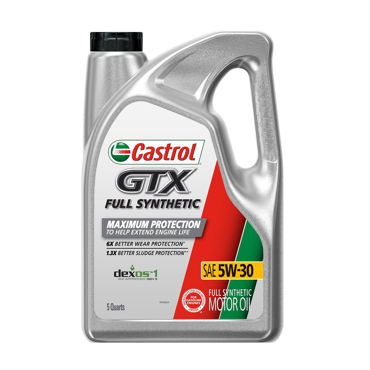 Castrol GTX Full Synthetic 5W-30 Motor Oil, 5 Quarts, 3 Pack