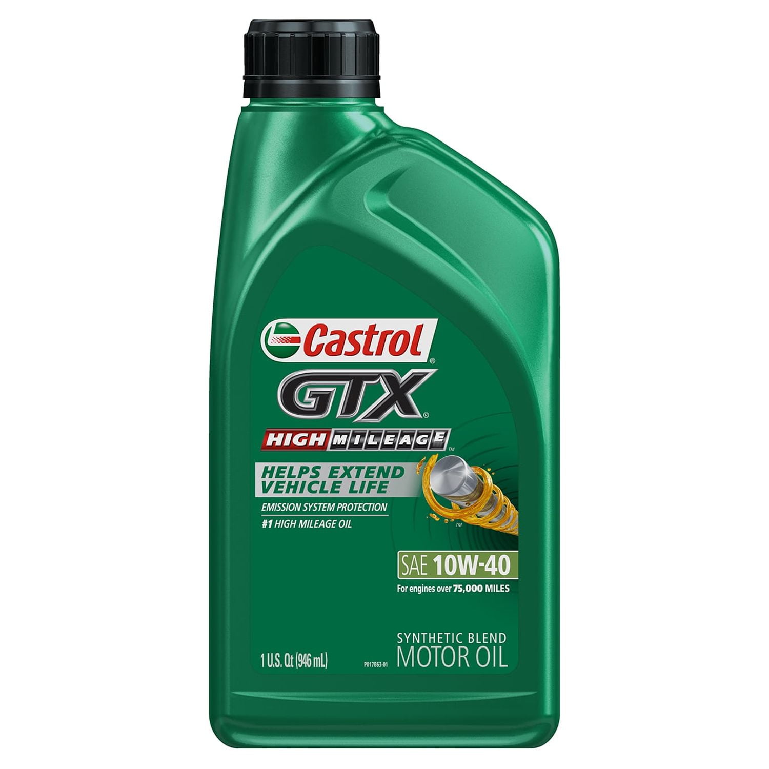 Castrol GTX 10W-40 Conventional Motor Oil, 5 Quarts