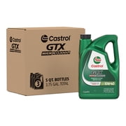 Castrol GTX High Mileage 10W-40 Synthetic Blend Motor Oil, 5 Quarts, Case of 3