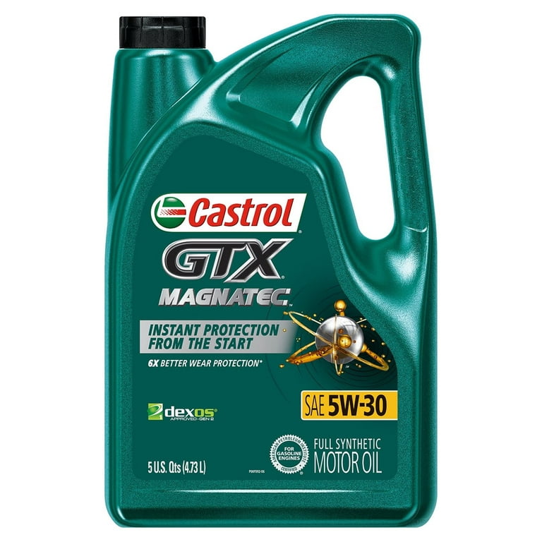 Castrol GTX High Mileage 10W-40 Synthetic Blend Motor Oil, 5 Quarts