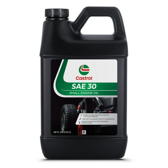 Castrol SAE 30 Small Engine Oil For 4-Cycle Engines Protects Against Rust & Corrosion Formulated For Air-Cooled Engines - 48oz