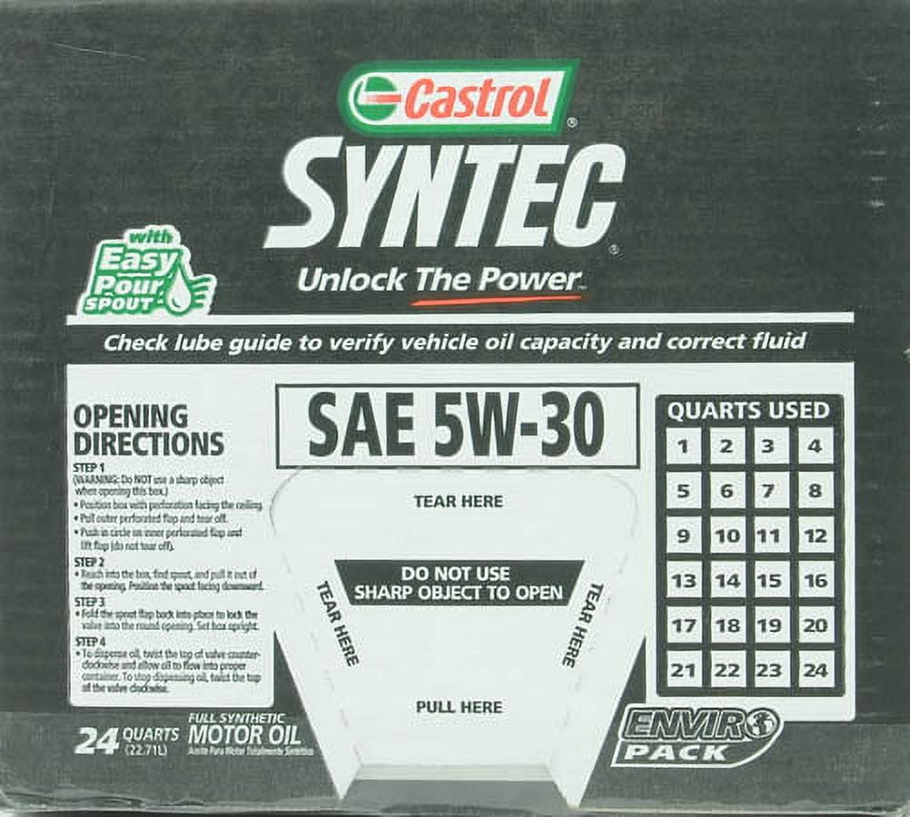 Castrol Syntec 5W30 offer valid for in store oil change only