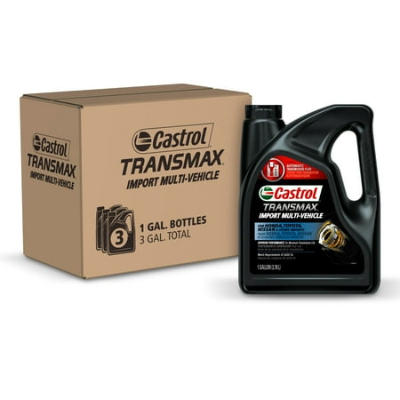 Castrol Transmax Import Multi-Vehicle Automatic Transmission Fluid, 1 Gal (3 Pack)