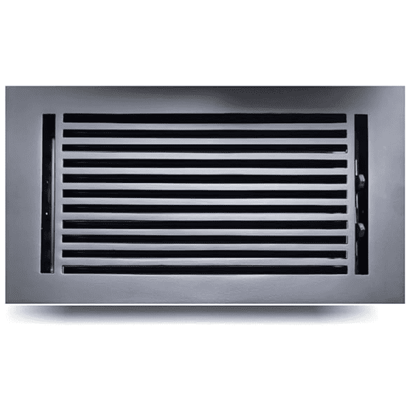 Caststo- 6"x10" (Duct Opening) Walkable, Cast Aluminum All Metal Heavy Duty, Floor Vent Register with Air Control Feature, No Holes Model Express