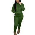 thumbnail image 1 of Casual 2 Piece Outfits for Women Two Piece Sets Women's Solid Color Sports Casual Comfortable Fashion Plus Velvet Drawstring Hooded Two-piece Set New & Trending, 1 of 4