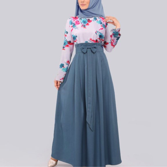 Casual Abaya Arab Womens Kaftan Robe Solid Dress Robe Women's Casual Dress Dress Women Casual Summer Dress Summer Womens Summer Dresses Short Maxi Dresses for Women Casual Summer Fitted Summer Dress