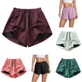 thumbnail image 1 of Casual Athletic Shorts with Built In Liner High Waist Loose Fit Yoga Running Workout Comfortable Breathable Summer Shorts Beach Pants for Juniors Womens Pants for Work Business Casual Loose, 1 of 5