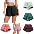 thumbnail image 1 of Casual Athletic Shorts with Built In Liner High Waist Loose Fit Yoga Running Workout Comfortable Breathable Summer Shorts Beach Pants for Juniors Womens Pants for Work Business Casual Loose, 1 of 5