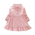 thumbnail image 1 of Casual Baby Princess Girls Polka Dot Long Sleeve Dress Overall Outfits, 1 of 2