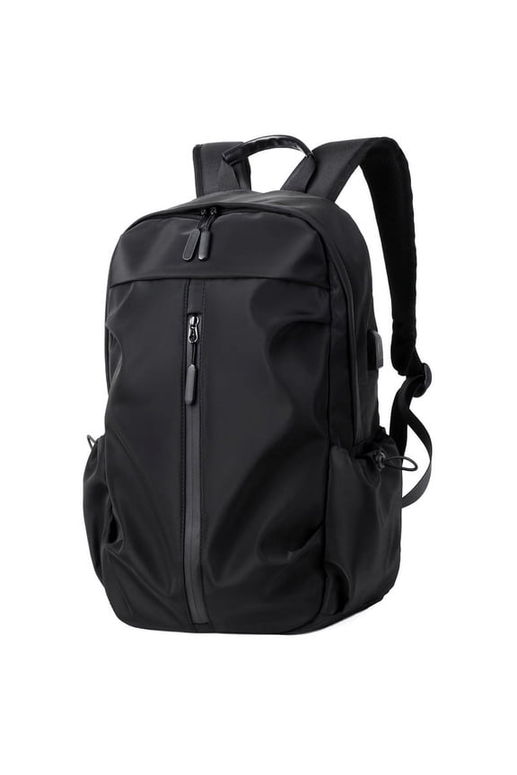 Casual Backpack Men's Street Simple Fashion Computer Bag,Black B