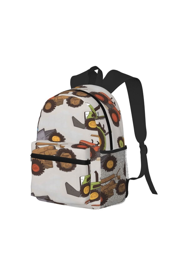 Casual Backpack Water Resistant Lightweight Daypack For Work Travel Hiking Camping Laptop Compartment & Side Mesh Pockets Tractor-Trailer Truck