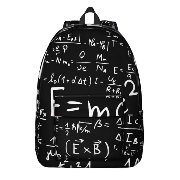 Casual Backpack with Scientific Knowledge Print – Spacious, Waterproof, Perfect for Students in Experiment and Biology Fields