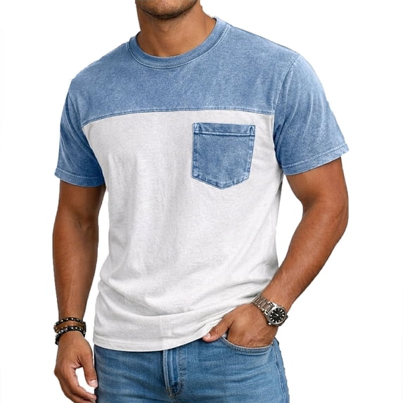 Casual Basic Top with Pocket