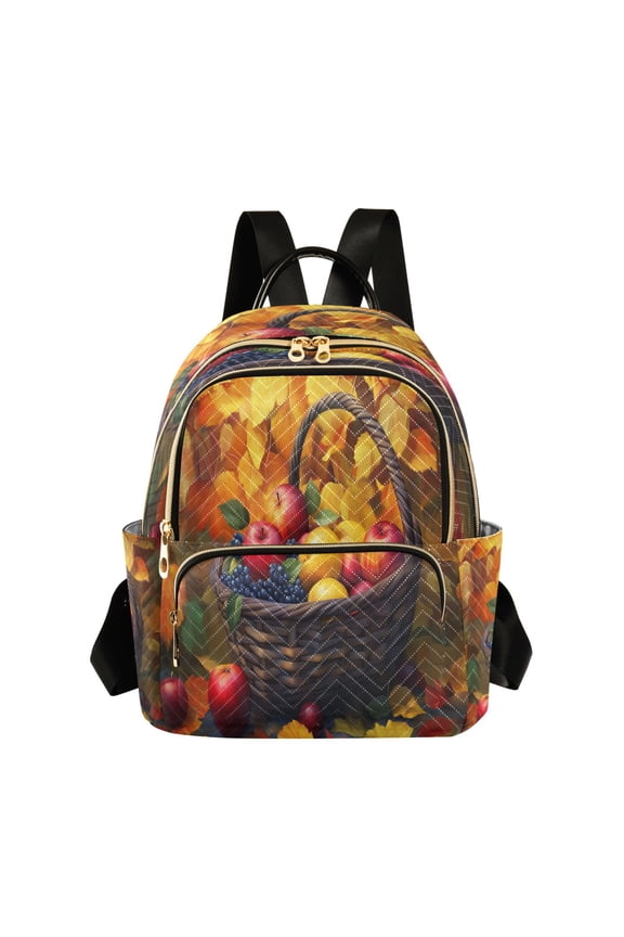 Casual Basket Of Fruits Autumn Backpack for School,College and Travel, Water Resistant Bookbag,