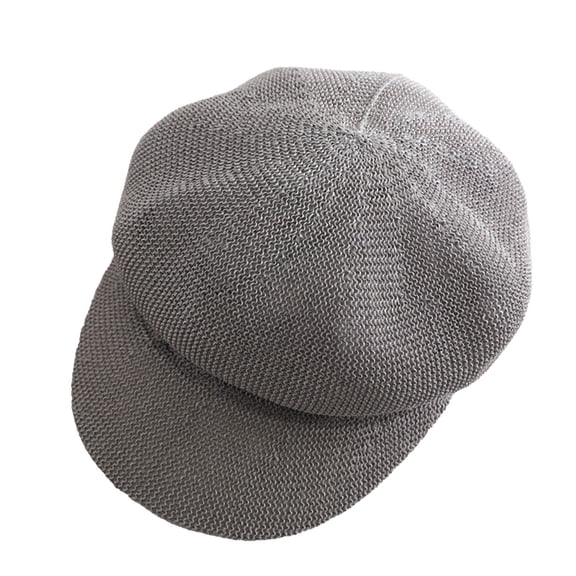 Casual Beret Hat with Adjustable Drawstring - Acrylic Sun Protection Octagonal Knitted Hat, 22in-22.8in Head Circumference, Multi-Purpose Travel/Party/Hiking Fashion Accessory for Women Teens