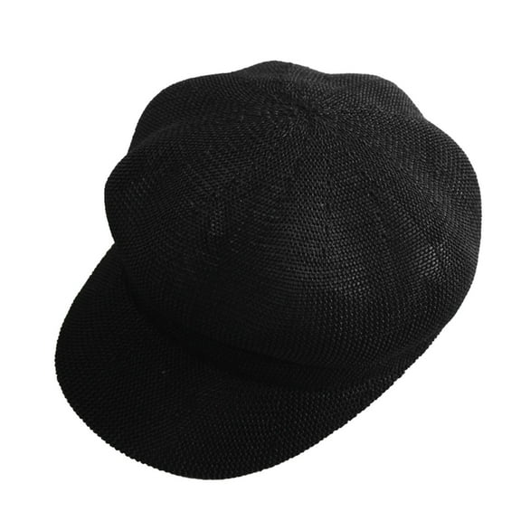 Casual Beret Hat Travel Sun Hat Sun Protection Net Hat Octagonal Hat Hollow Out Knitted Beret Hat