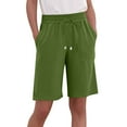 thumbnail image 1 of Casual Bermuda Shorts for Men Draw String Elastic Waist Athletic Golf Short Knee Length, 1 of 5
