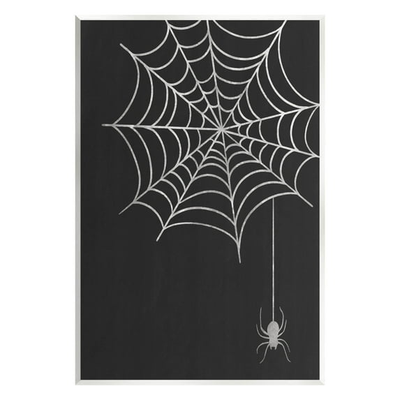 Casual Black Hanging Spider Web Holiday Graphic Art Unframed Art Print Wall Art