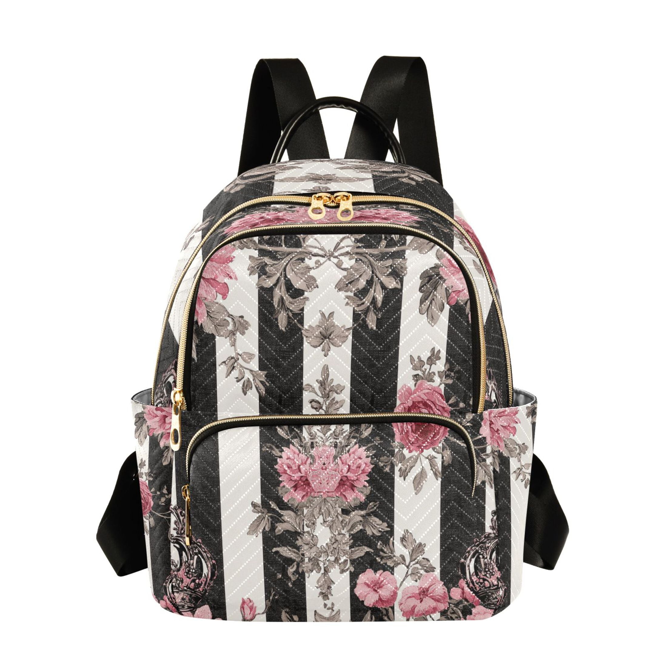 black leather backpack with pink white and burgundy stripes Terra 26l Laptop Duffel | Dark Cherry | CALPAK forward function School Backpack Lightweight Multipocket College