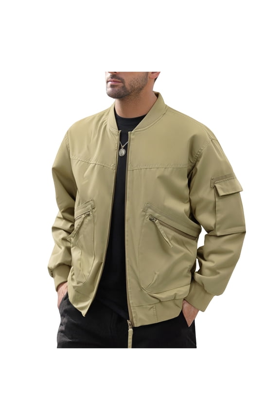 Casual Blazer For Men Long Sleeve Jacket Travel Work Button Down Shirts Dress Golf Windbreakers Jackets With Pockets