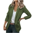 thumbnail image 1 of Casual Blazer for Women Casual Plain One Button Blazer Jacket Notched Long Sleeve Suit Coat Regular Fit Work Office Business Formal Suit Jackets Ladies Autumn Winter Outwear, 1 of 6