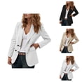 thumbnail image 1 of Casual Blazers for Women 2025 Long Sleeve Lightweight Notch Lapel Collar Open Front Business Casual Work Office Jacket, 1 of 5