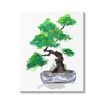 Casual Blooming Bonsai Tree Botanical & Floral Graphic Art Gallery Wrapped Canvas Print Wall Art