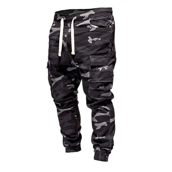 Casual Bottoms For Mens Fit Lightweight Elastic Waist Drawstring Pockets Mens Jeans Regular Fit,Black,2XL