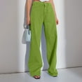 thumbnail image 1 of Casual Breathable Comfortable Jeans for Women Solid Color Loose And Versatile Multi Colored Wide Leg Jeans And Pants Women's Trendy High Waisted Slim Fit Wide Leg Denim Pants With Multiple Pockets, 1 of 7