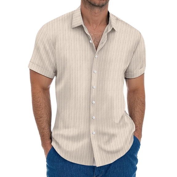 Casual Breathable Cotton Shirt For Men Lightweight Perfect for Summer Beachwear