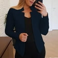 thumbnail image 1 of Casual Business Suit Jacket for Women Open Front Long Sleeve Notch Lapel Office Blazer Jacket, 1 of 5