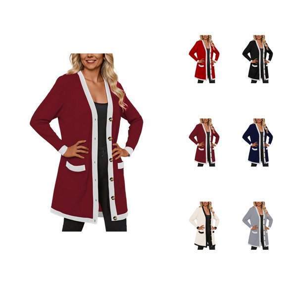 Casual Button Down Cardigan Long Sleeve Lightweight Knit Sweater Outerwear Comfortable Loose Fit Versatile Layering Piece Cardigan Sweaters for Women