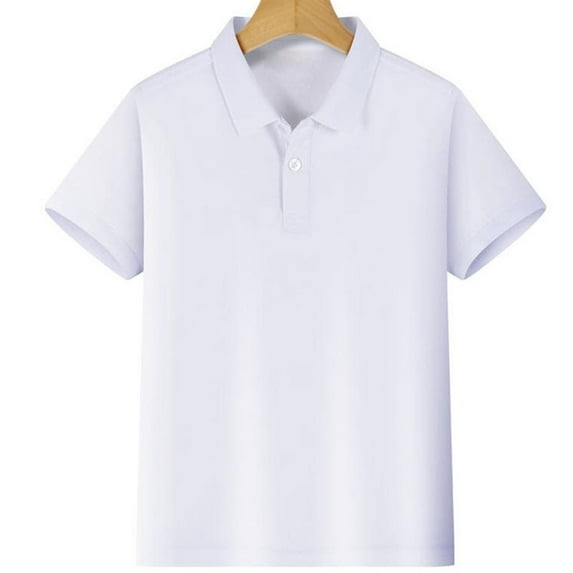 Casual Button Down Shirts Casual Short Shirt White Dress Shirts for Boys Summer Wedding Guest Dress 9-10 Years