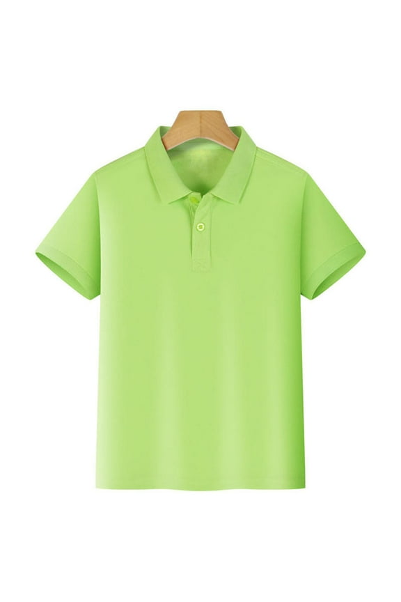 School Uniform Polo Shirts Sleeve Button Down Shirt GN2 True Classic Summer Shirts for Boys 10-12 Years