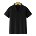 thumbnail image 1 of Casual Button Down Shirts Short Sleeve Button Down Casual Shirt Black Boys' Fashion Summer Wedding Guest Dress 10-12 Years, 1 of 5